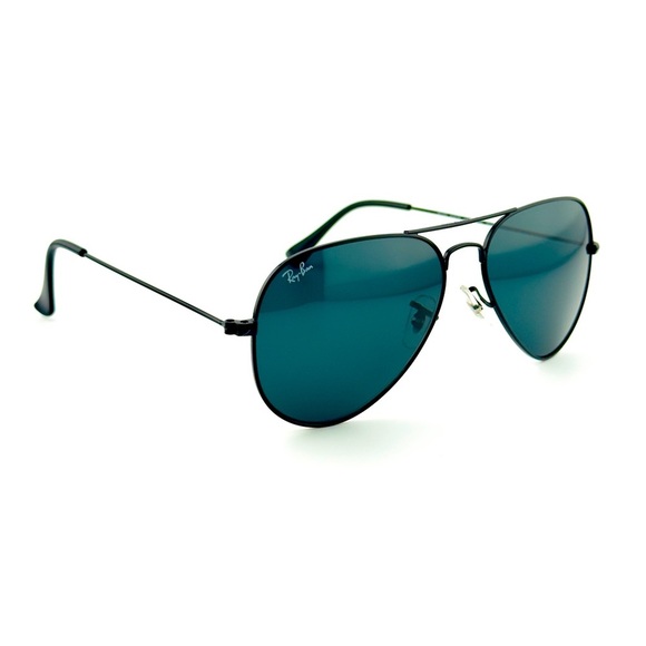 Ray-Ban Aviator Sunglasses Total Black RB3025 Polished Black Frame Black Lenses - Picture 6 of 14